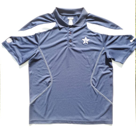 Cowboys Short Sleeve Navy Polo with Logo Star - Picture 2 of 7